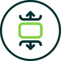 Carousel vertical Line Circle Icon vector