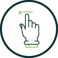 Swipe Left Line Circle Icon vector