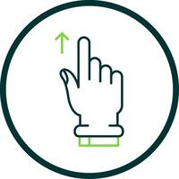 Swipe Up Line Circle Icon vector