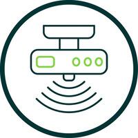 Motion sensor Line Circle Icon vector