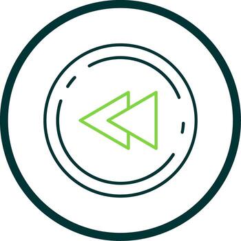 Fast forward Line Circle Icon vector