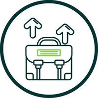 Career path Line Circle Icon vector