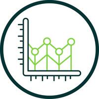 Line chart Line Circle Icon vector