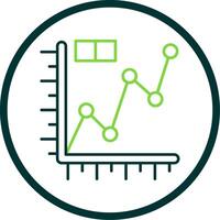 Line graph Line Circle Icon vector