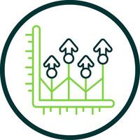 Grow up Line Circle Icon vector