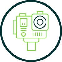 Action camera Line Circle Icon vector