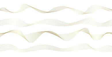 Abstract background with gold line wave. Luxury style. Tech pattern. Curved wavy line, smooth stripe. Vector illustration.