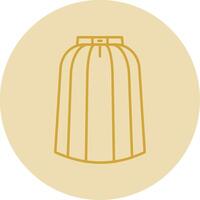 Long skirt Line Yellow Circle Icon vector