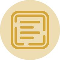 Left allignment Line Yellow Circle Icon vector