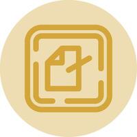 Edit file Line Yellow Circle Icon vector