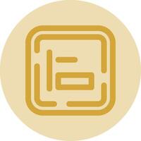 Left alignment Line Yellow Circle Icon vector