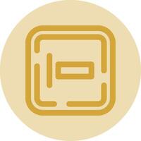 Left allignment Line Yellow Circle Icon vector