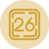 Twenty Six Line Yellow Circle Icon vector