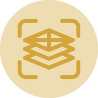 Fill adjustment layer Line Yellow Circle Icon vector