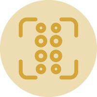 Reorder dots vertical Line Yellow Circle Icon vector