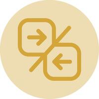 Compare arrow Line Yellow Circle Icon vector