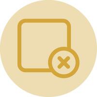 Delete square Line Yellow Circle Icon vector