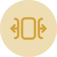 Carousel horizontal Line Yellow Circle Icon vector