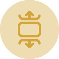 Carousel vertical Line Yellow Circle Icon vector