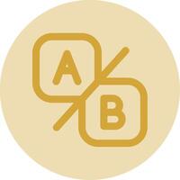 Compare ab Line Yellow Circle Icon vector