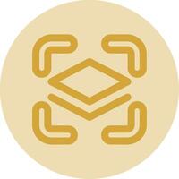 Show layer Line Yellow Circle Icon vector
