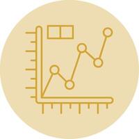 Line graph Line Yellow Circle Icon vector