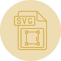 svg archivo formato línea amarillo circulo icono vector