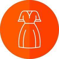 Women dress Line Red Circle Icon vector