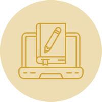 Online learning Line Yellow Circle Icon vector