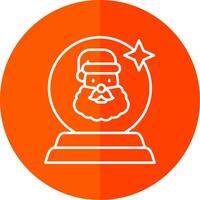 Jingle bell Line Red Circle Icon vector