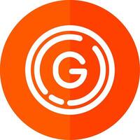 Letter g Line Red Circle Icon vector