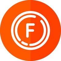 Letter f Line Red Circle Icon vector