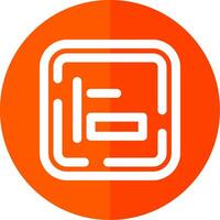 Left alignment Line Red Circle Icon vector