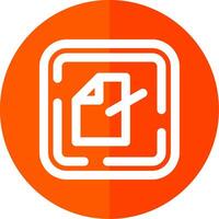 Edit file Line Red Circle Icon vector