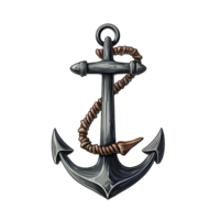 AI generated Anchor png isolated on transparent background