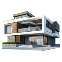 AI generated Contemporary house isolated on transparent background png