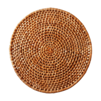 AI generated Rattan placemat isolated on transparent background png