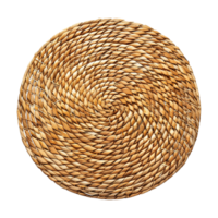 AI generated Rattan placemat isolated on transparent background png