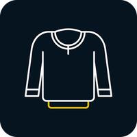 Full sleeve Line Yellow White Icon vector