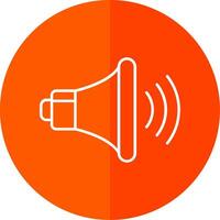volume up Line Red Circle Icon vector
