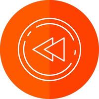 Fast forward Line Red Circle Icon vector