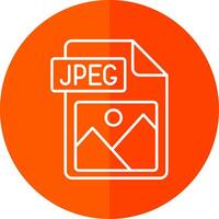 Jpg file format Line Red Circle Icon vector