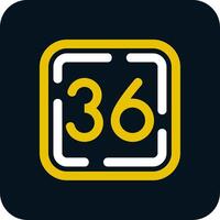 Thirty Six Line Yellow White Icon vector