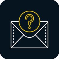 Question mark Line Yellow White Icon vector