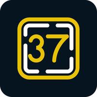 Thirty Seven Line Yellow White Icon vector