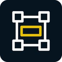 Rectangle frame Line Yellow White Icon vector