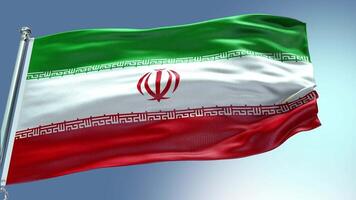 4k framställa iran flagga video vinka i vind iran flagga Vinka slinga vinka i vind verklig