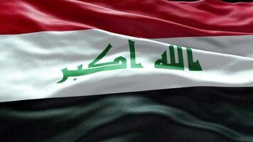 4k machen Irak Flagge Video winken im Wind Irak Flagge Welle Schleife winken im Wind echt