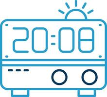 Alarm clock Line Blue Two Color Icon vector