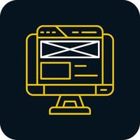 Web design Line Yellow White Icon vector